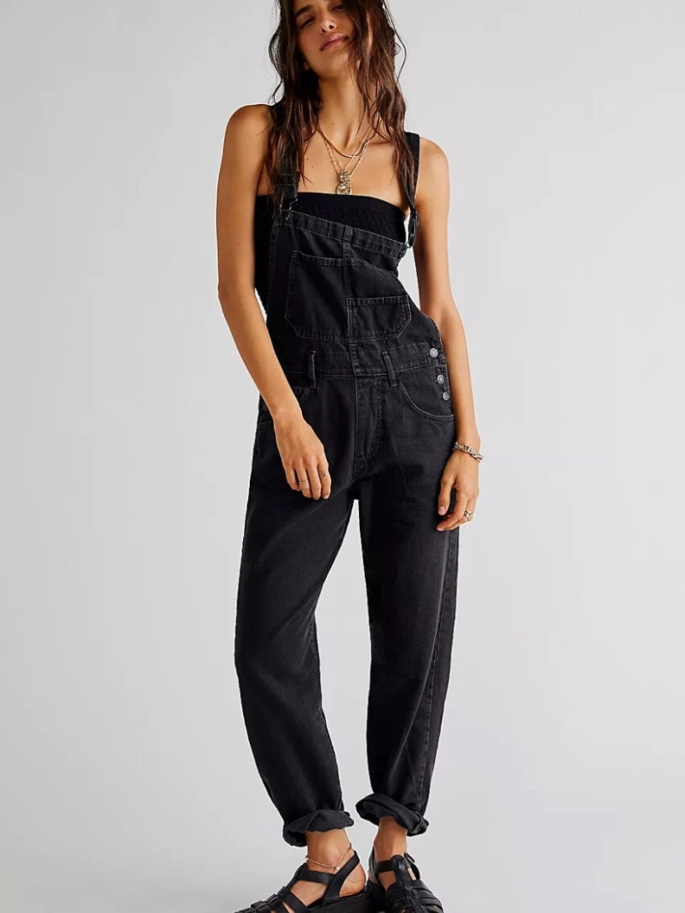 Free People We The Free Ziggy Denim Overalls Size S